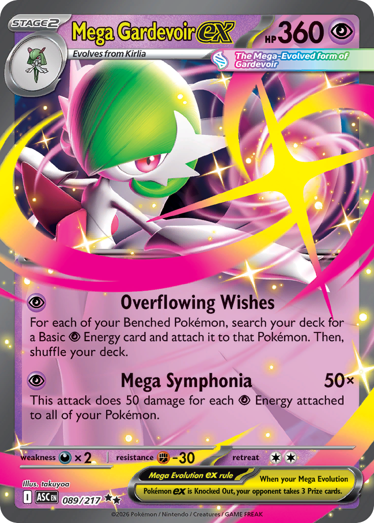 Mega Gardevoir ex — Ascended Heroes card #89 full image