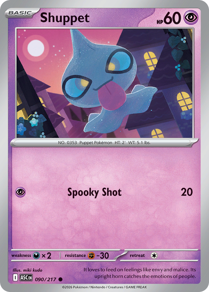Shuppet — Ascended Heroes card #90 full image