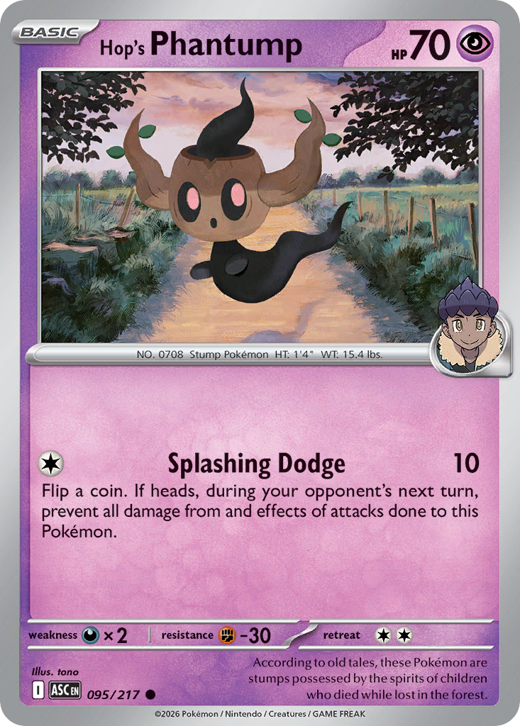 Hop's Phantump — Ascended Heroes card #95 full image