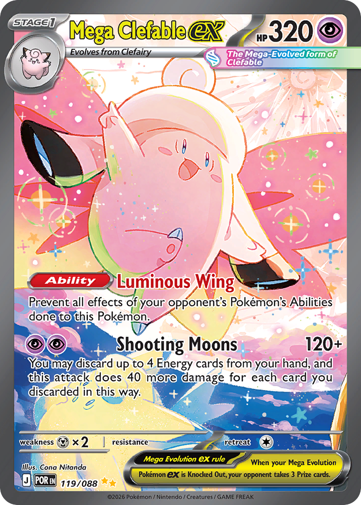 Mega Clefable ex — Perfect Order card #119 full image