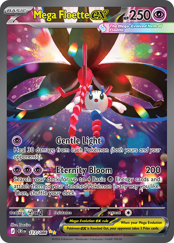 Mega Floette ex — Chaos Rising card #117 full image