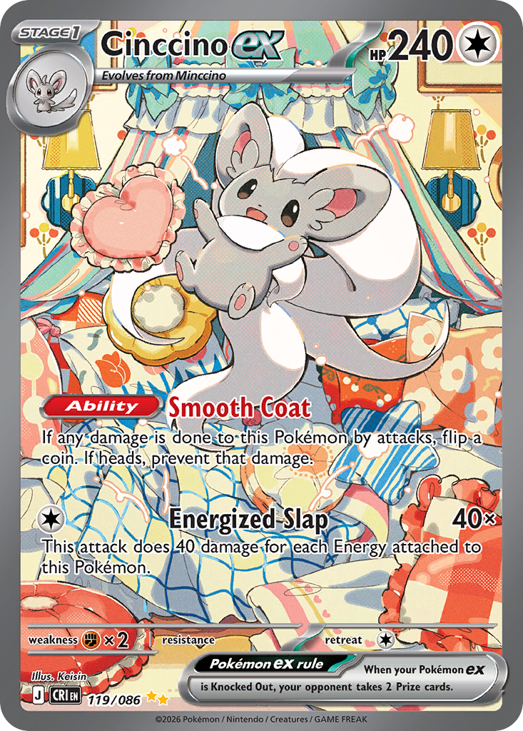 Cinccino ex — Chaos Rising card #119 full image