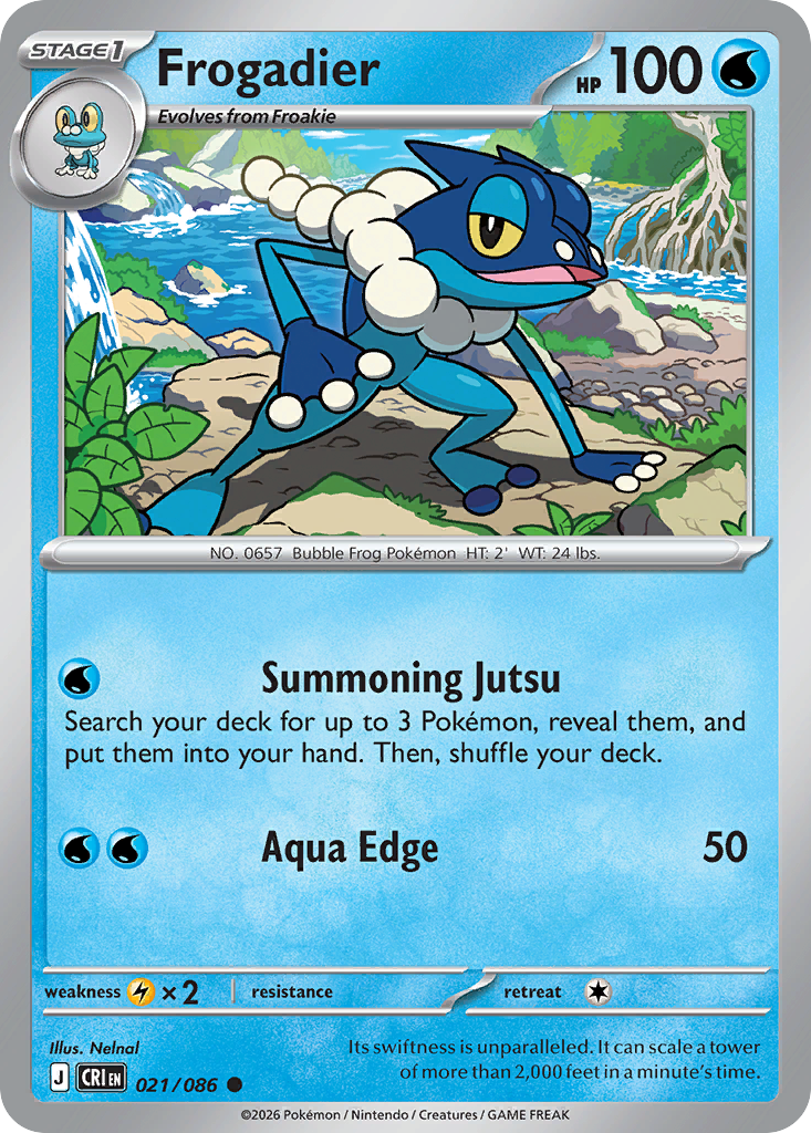 Frogadier — Chaos Rising card #21 full image