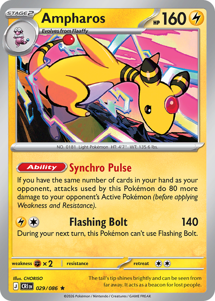 Ampharos — Chaos Rising card #29 full image