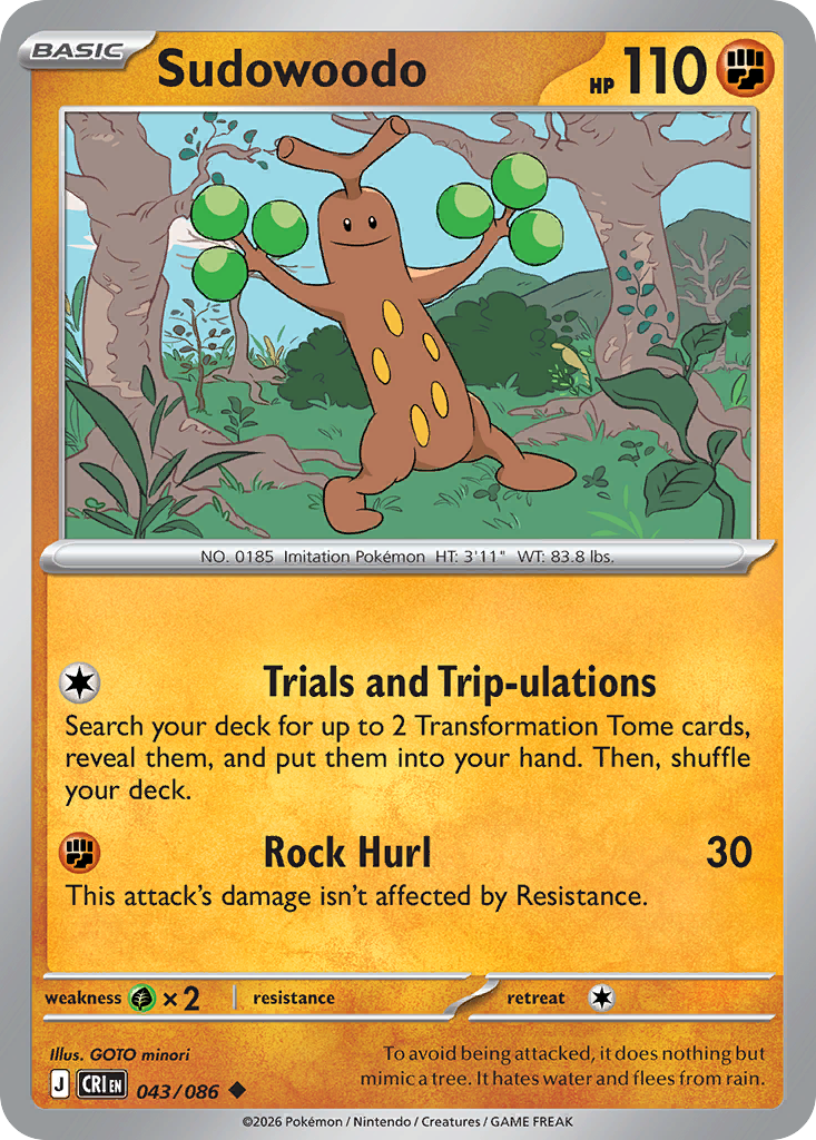 Sudowoodo — Chaos Rising card #43 full image