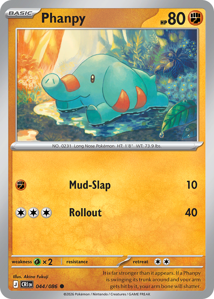 Phanpy — Chaos Rising card #44 full image