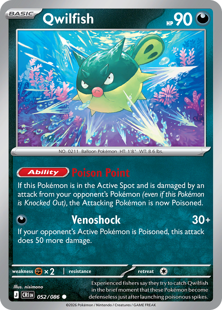 Qwilfish — Chaos Rising card #52 full image