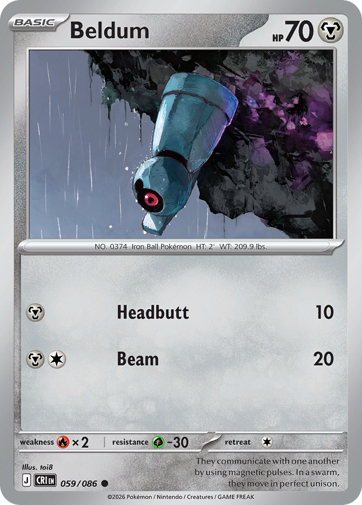 Beldum — Chaos Rising card #59 full image