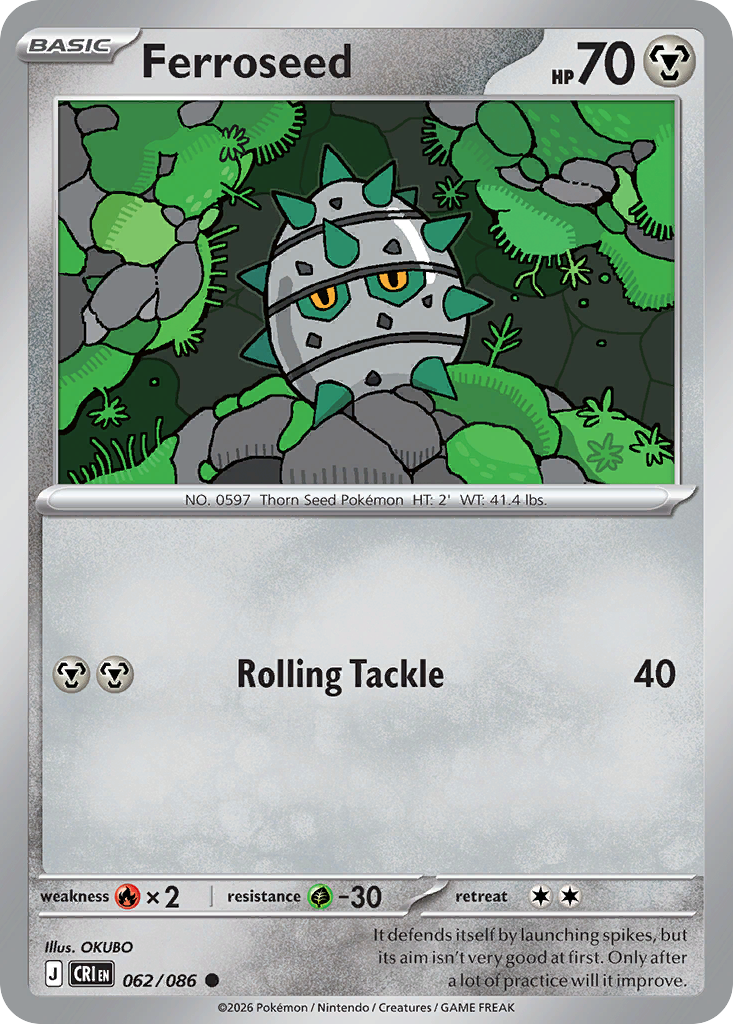 Ferroseed — Chaos Rising card #62 full image