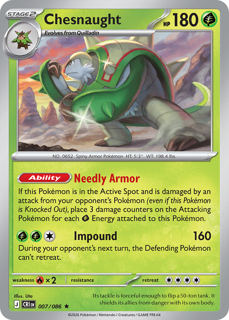 Chesnaught — Chaos Rising card #7 full image