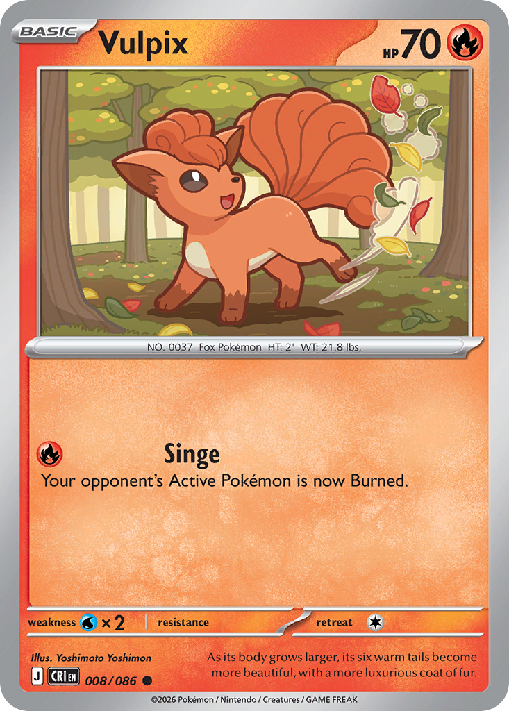 Vulpix — Chaos Rising card #8 full image