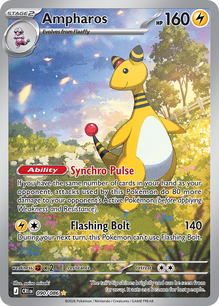 Ampharos — Chaos Rising card #90 full image