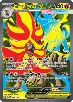 Mega Pyroar ex — Chaos Rising #99