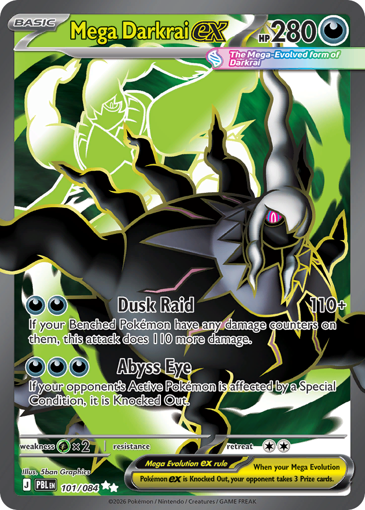 Mega Darkrai ex — Pitch Black card #101 full image
