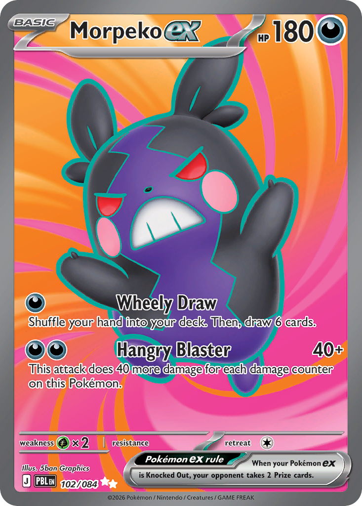 Morpeko ex — Pitch Black card #102 full image
