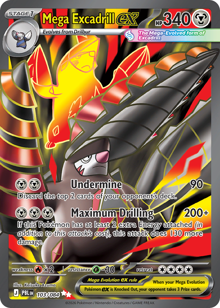 Mega Excadrill ex — Pitch Black card #103 full image