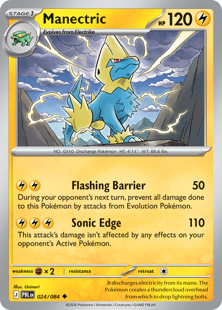 Manectric — Pitch Black card #24 full image