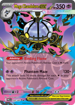 Mega Chandelure ex — Pitch Black #38