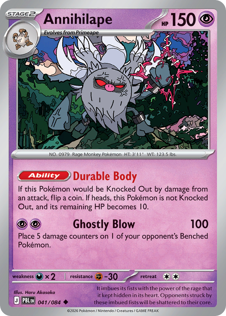 Annihilape — Pitch Black card #41 full image