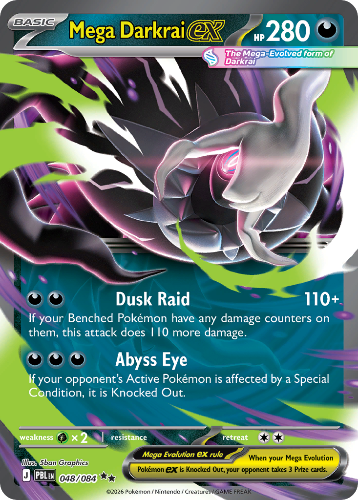 Mega Darkrai ex — Pitch Black card #48 full image