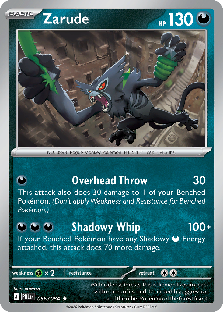 Zarude — Pitch Black card #56 full image