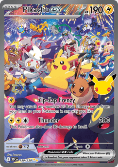 Pikachu ex — 30th Celebration #150