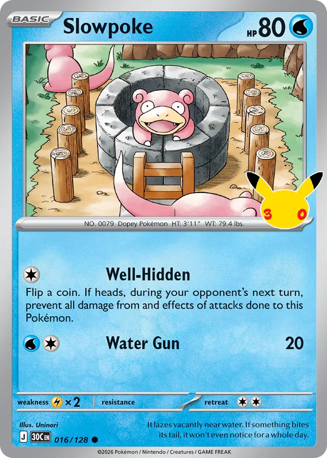 Slowpoke — 30th Celebration card #16 full image