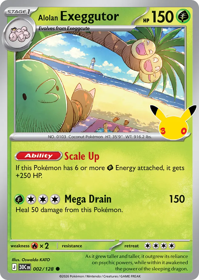 Alolan Exeggutor — 30th Celebration card #2 full image