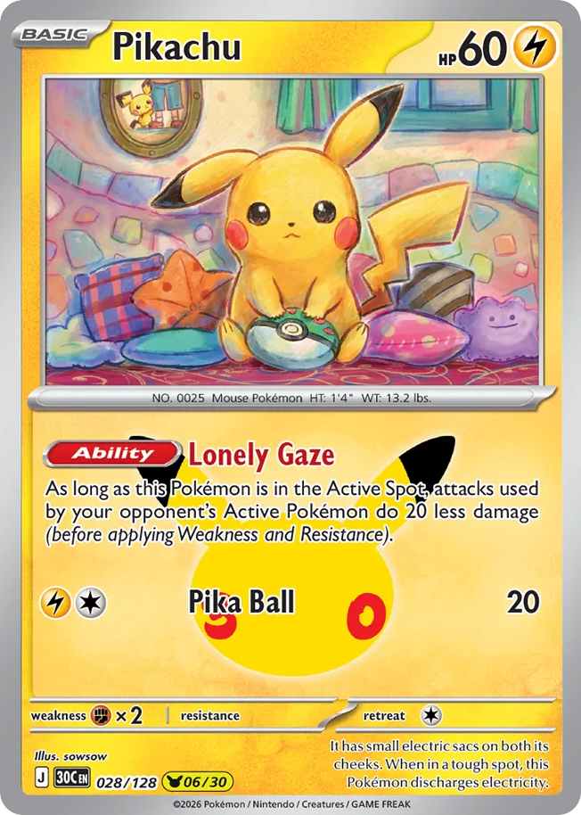 Pikachu — 30th Celebration card #28 full image