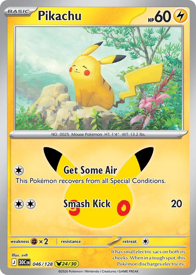 Pikachu — 30th Celebration card #46 full image