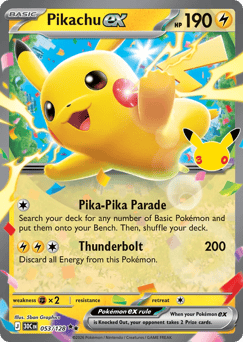 Pikachu ex — 30th Celebration #53