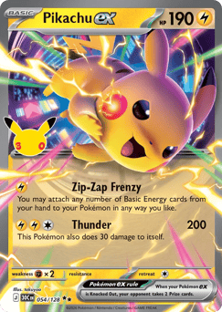 Pikachu ex — 30th Celebration #54