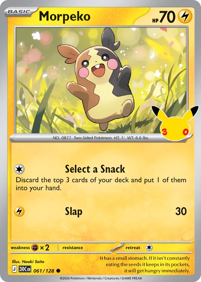 Morpeko — 30th Celebration card #61 full image