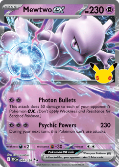 Mewtwo ex — 30th Celebration #64