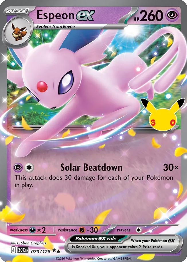 Espeon ex — 30th Celebration card #70 full image