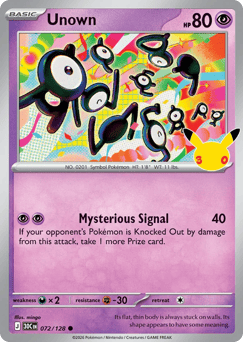 Unown — 30th Celebration #72