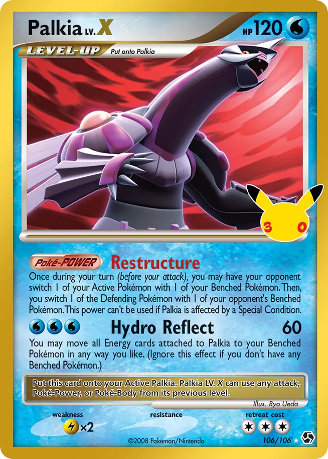Palkia LV.X — 30th Celebration: Classic Collection card #106 full image