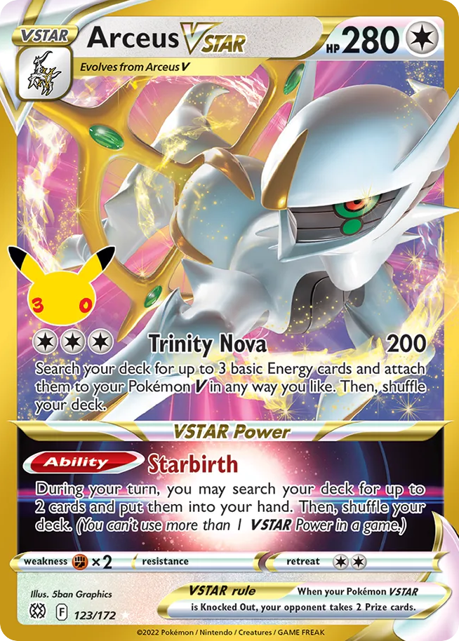 Arceus VSTAR — 30th Celebration: Classic Collection card #123 full image
