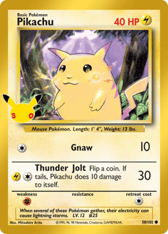 Pikachu — 30th Celebration: Classic Collection #58