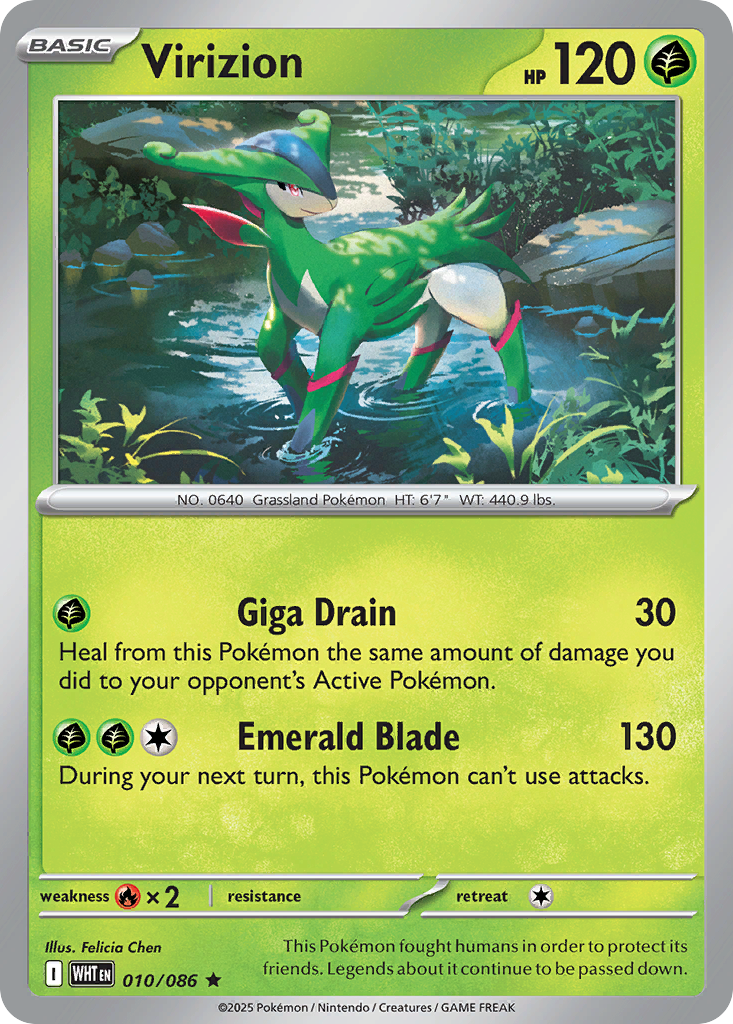Virizion — White Flare card #10 full image
