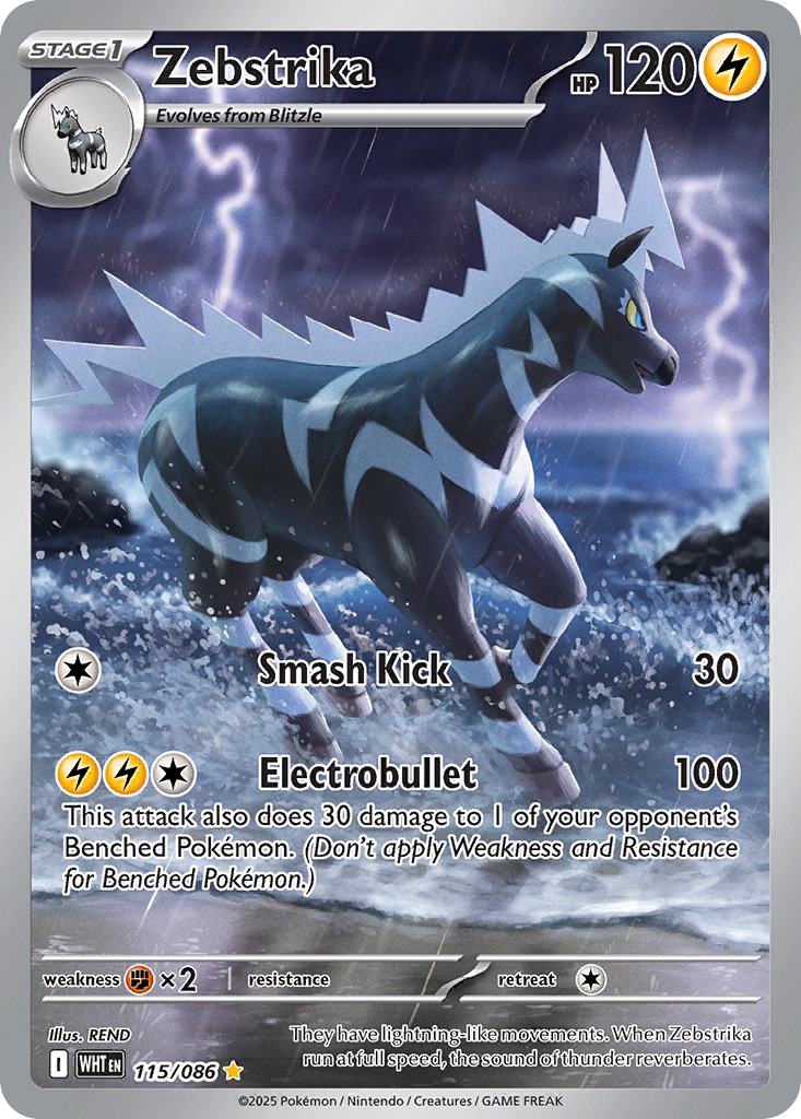 Zebstrika — White Flare card #115 full image