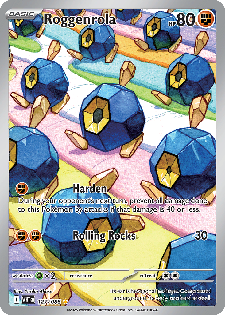Roggenrola — White Flare card #127 full image
