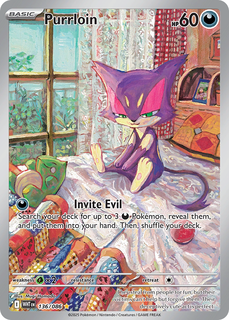 Purrloin — White Flare card #136 full image