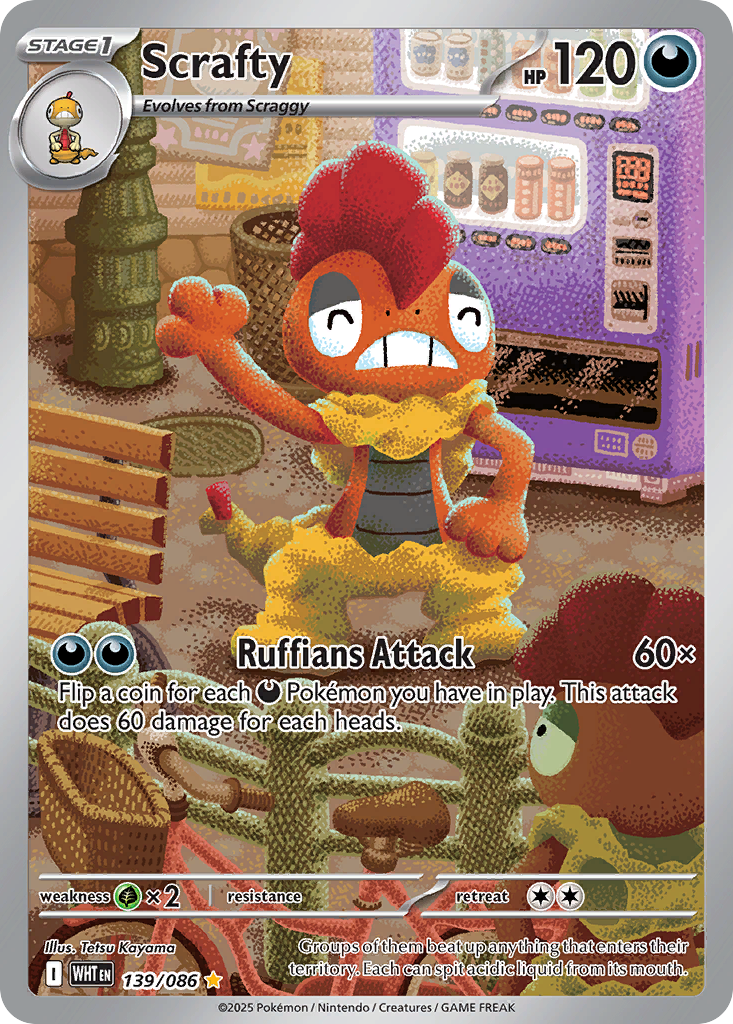 Scrafty — White Flare card #139 full image
