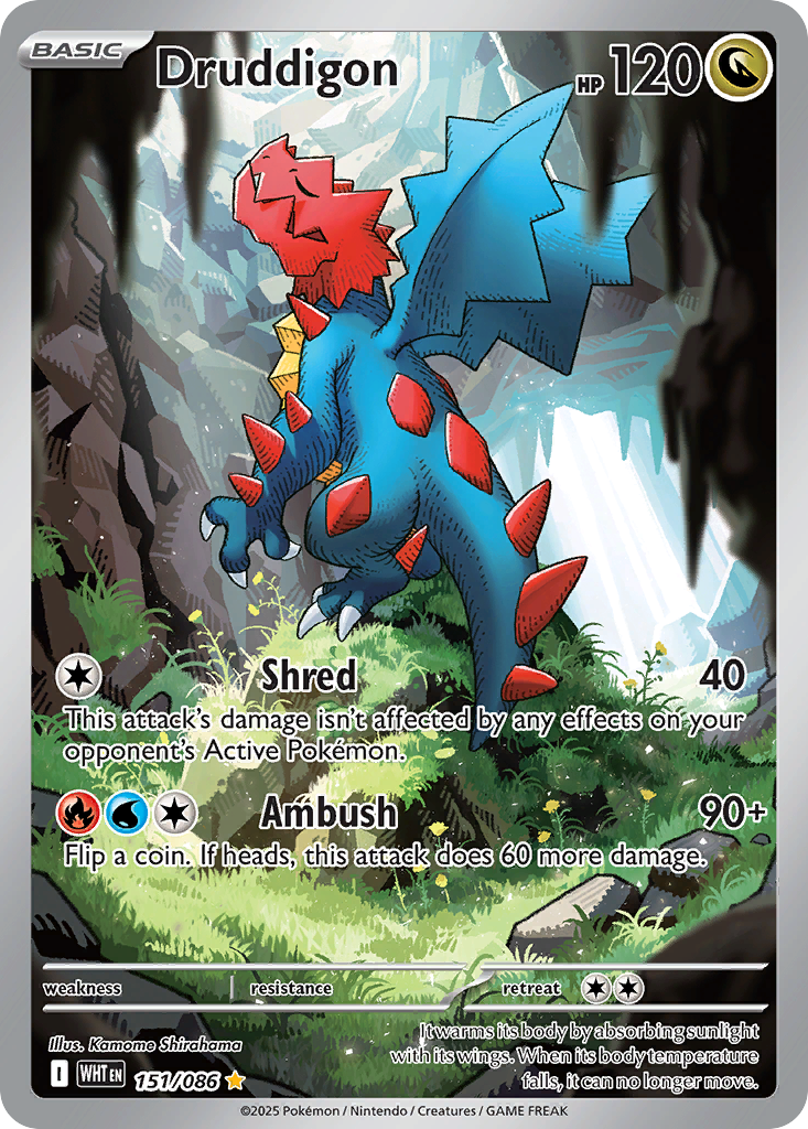 Druddigon — White Flare card #151 full image