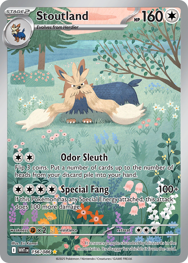 Stoutland — White Flare card #156 full image