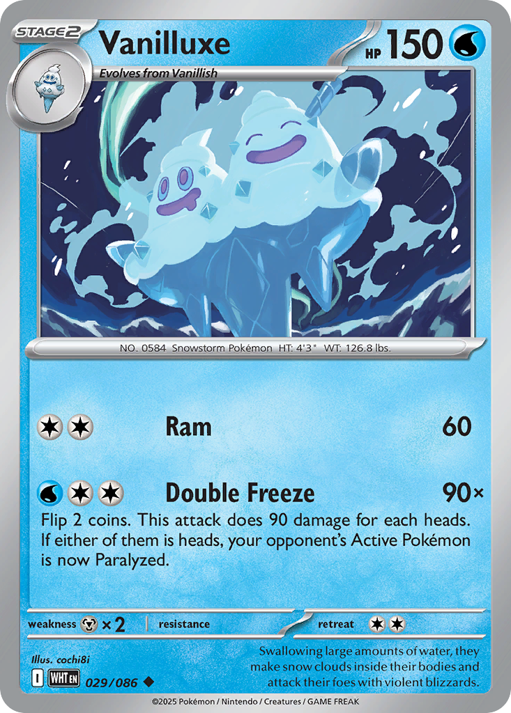 Vanilluxe — White Flare card #29 full image
