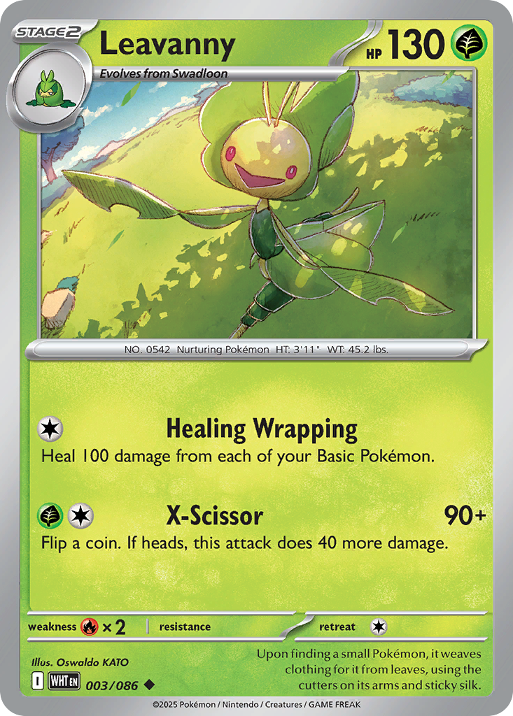 Leavanny — White Flare card #3 full image