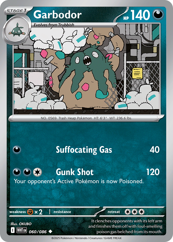 Garbodor — White Flare card #60 full image