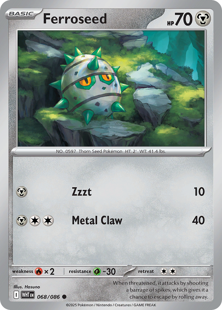 Ferroseed — White Flare card #68 full image